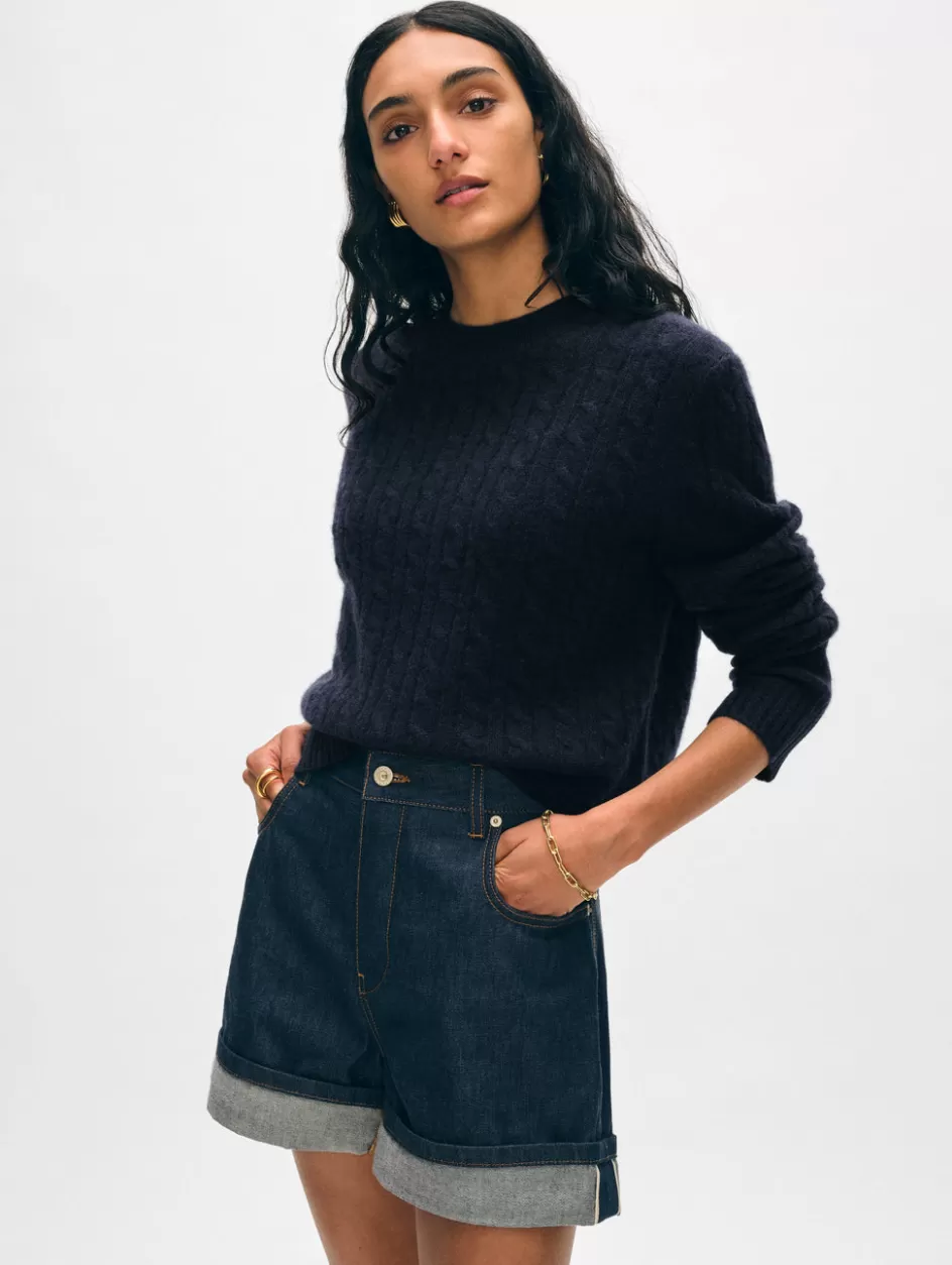 White + Warren Sweaters-cashmere cable crewneck