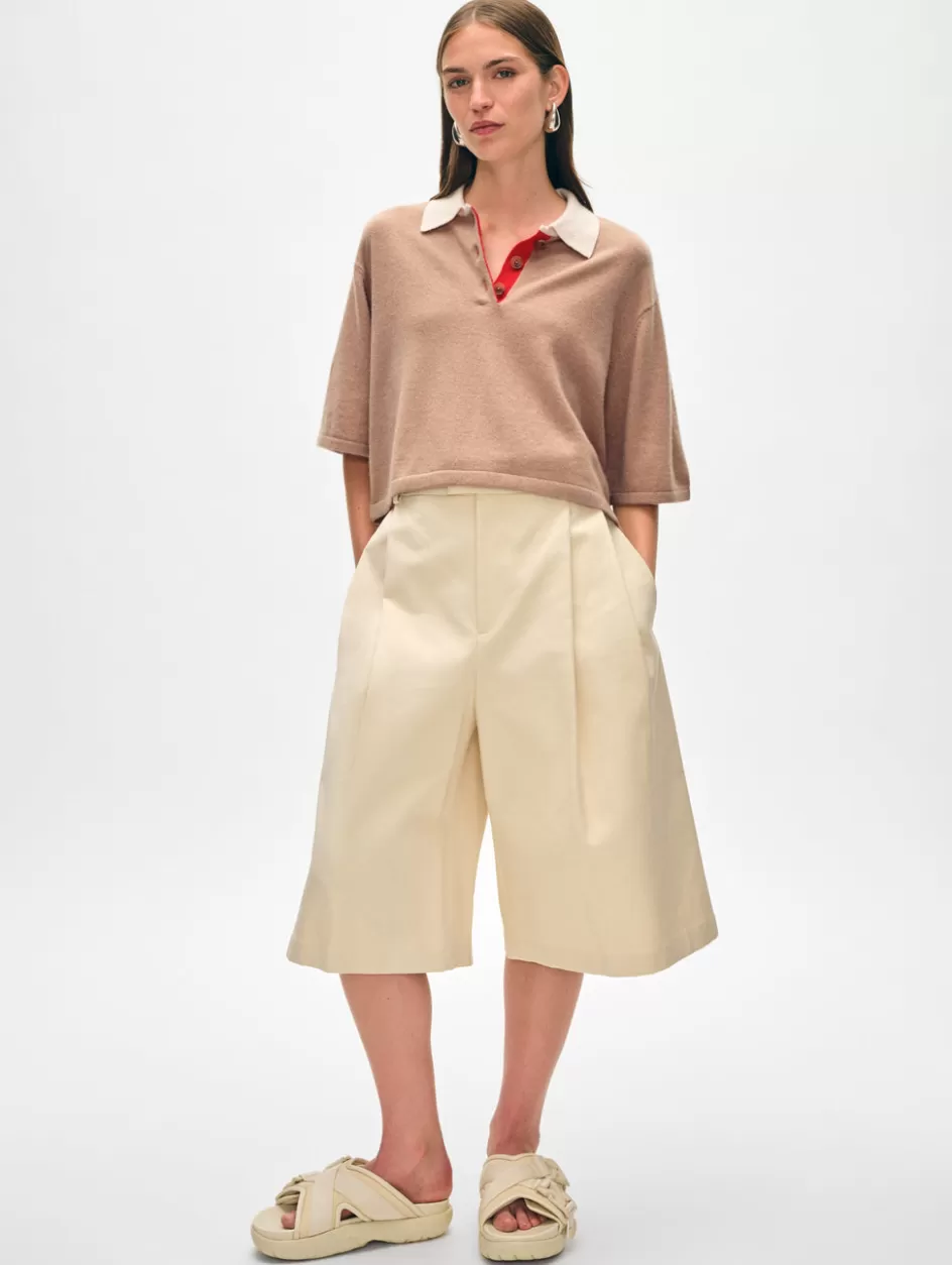 White + Warren Tops-cashmere cropped polo