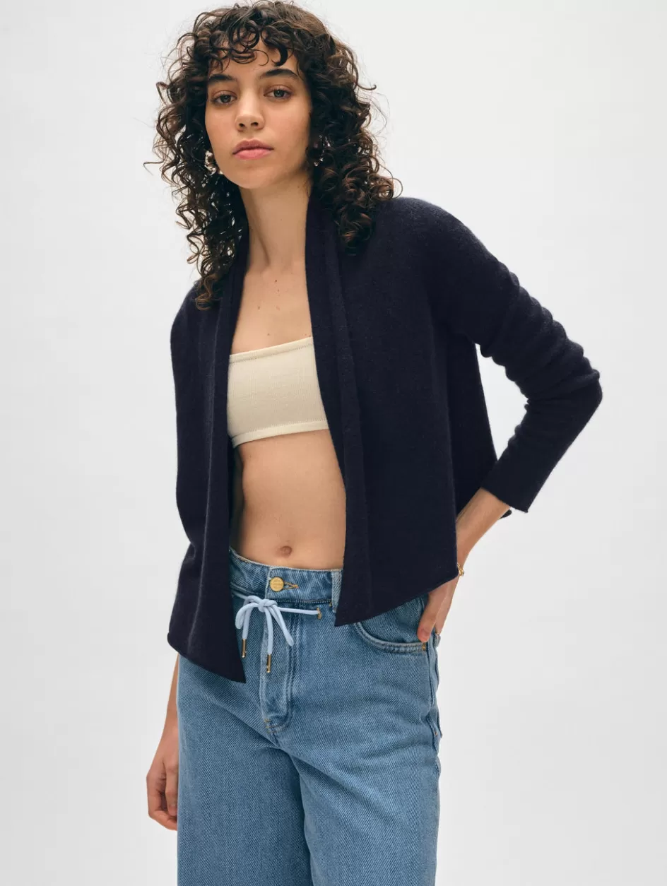 White + Warren Cardigans-cashmere cropped trapeze cardigan