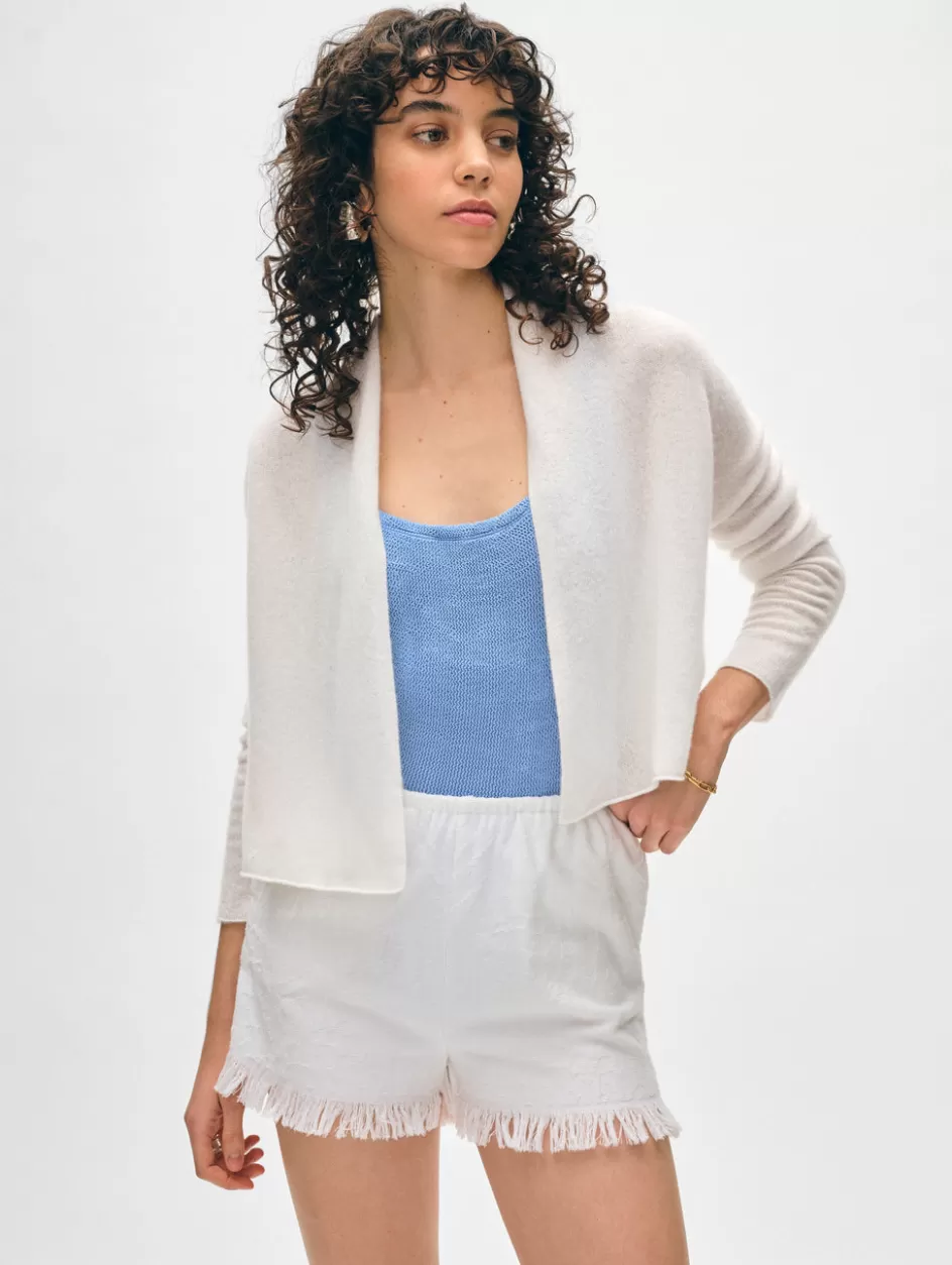 White + Warren Cardigans-cashmere cropped trapeze cardigan