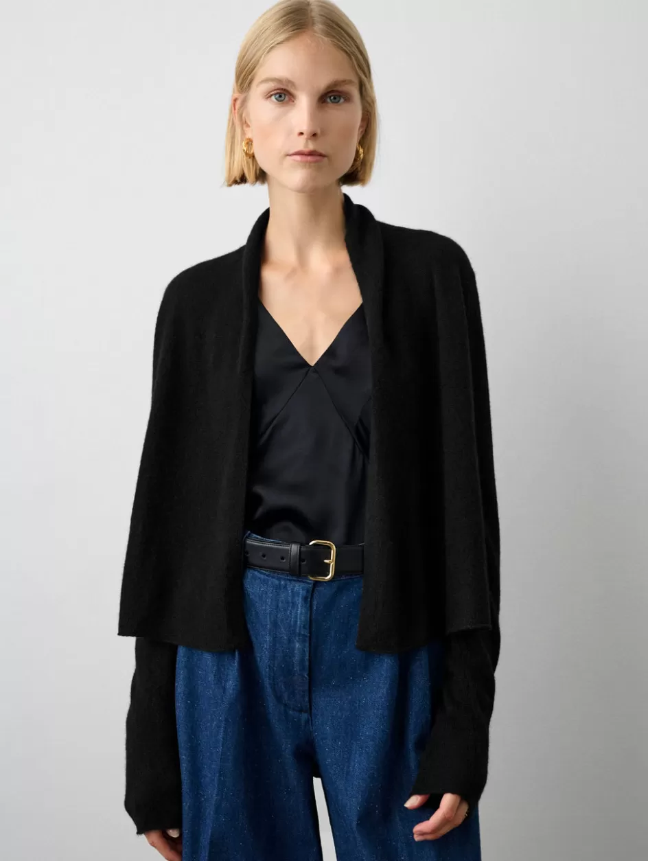 White + Warren Cardigans-cashmere cropped trapeze cardigan