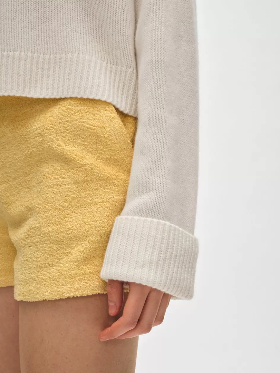 White + Warren Sweaters-cashmere cuffed v neck