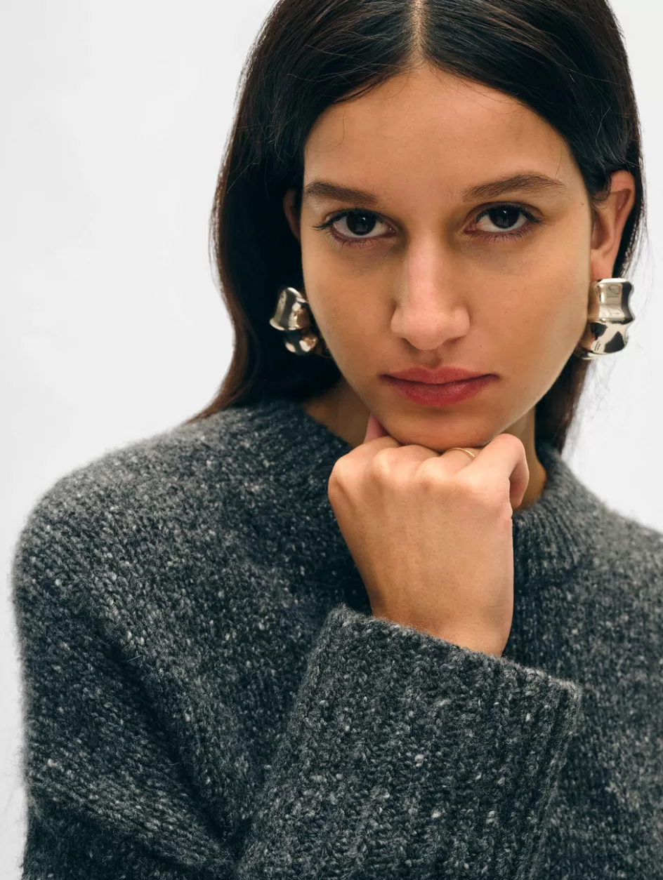 White + Warren Sweaters-cashmere donegal easy crewneck
