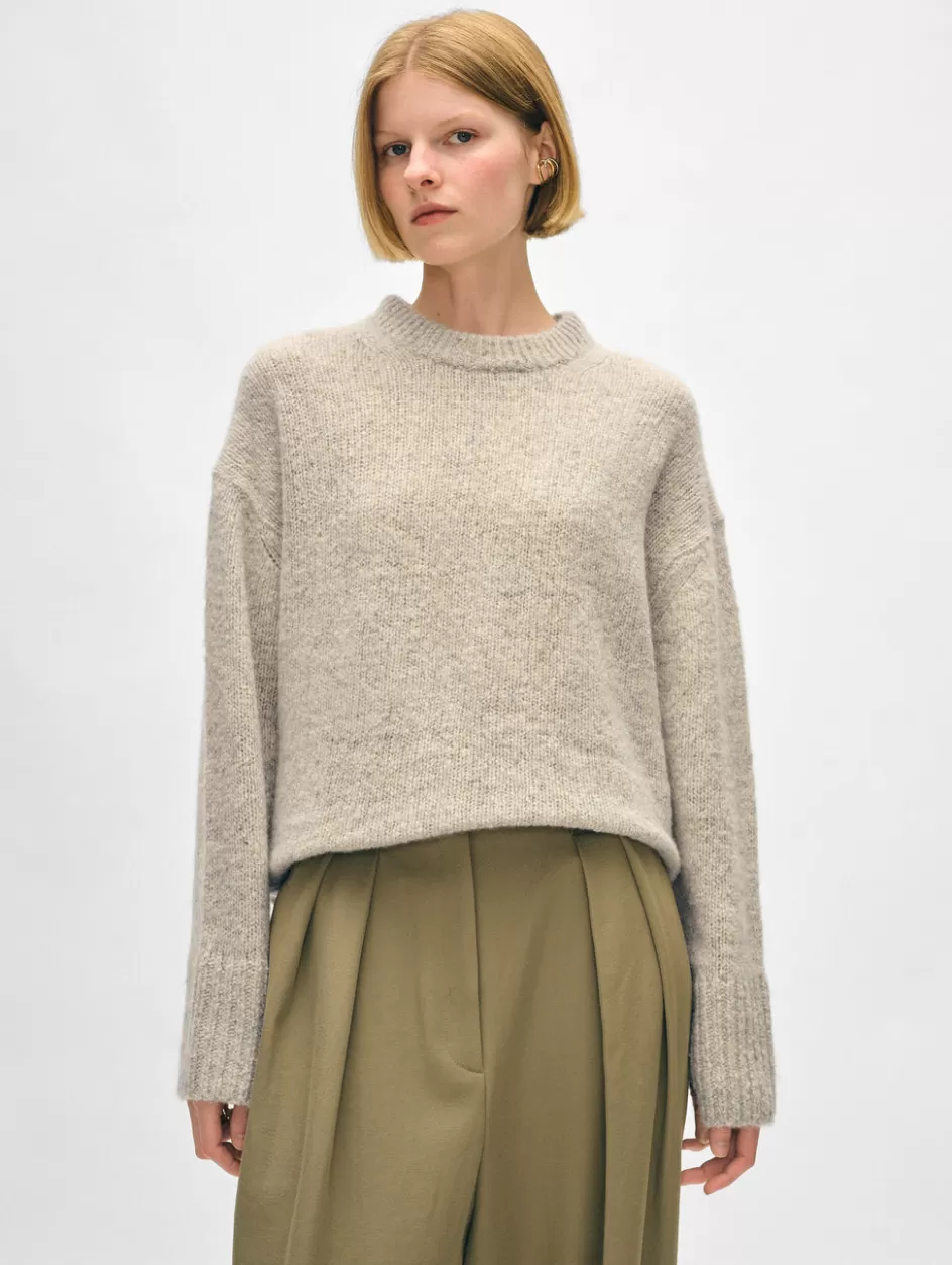 White + Warren Sweaters-cashmere donegal easy crewneck