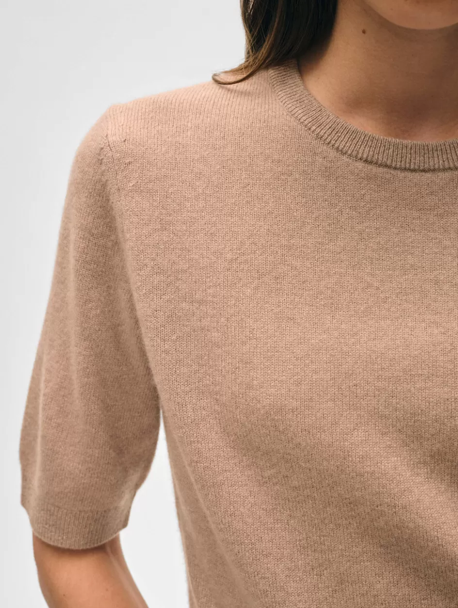 White + Warren Tops-cashmere elbow sleeve tee