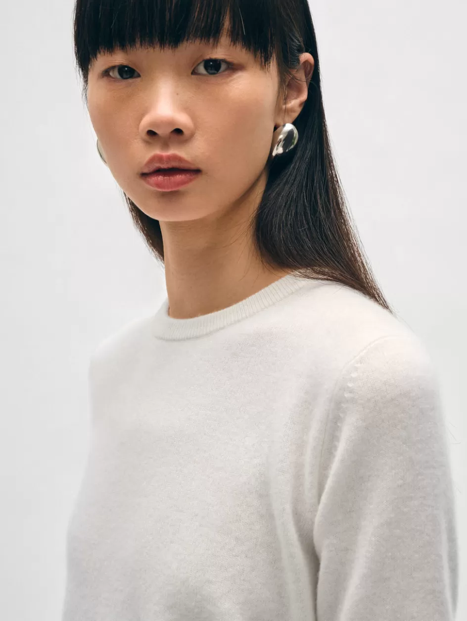 White + Warren Tops-cashmere elbow sleeve tee