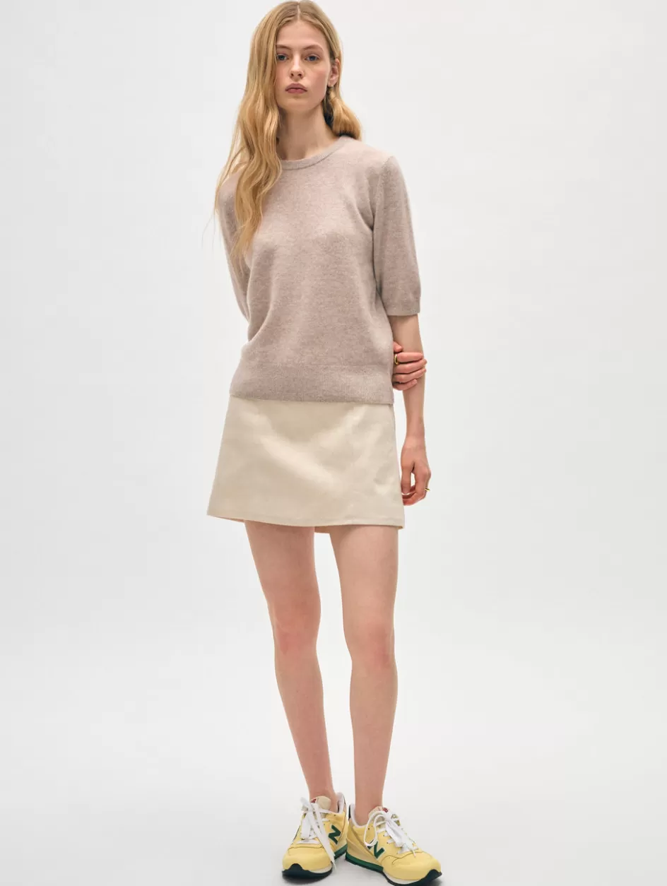 White + Warren Tops-cashmere elbow sleeve tee