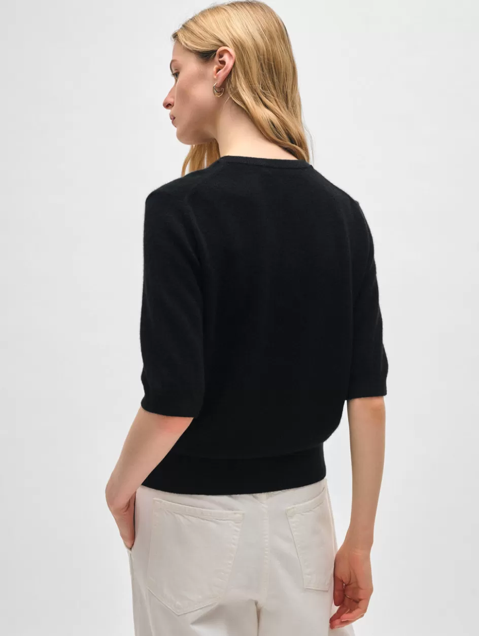 White + Warren Tops-cashmere elbow sleeve tee