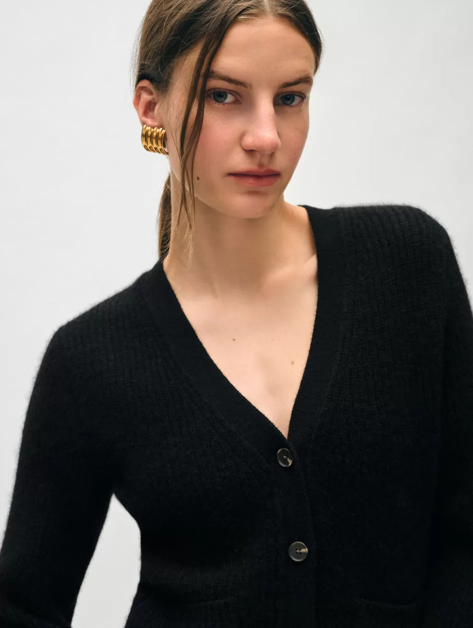 White + Warren Cardigans-cashmere fluted sleeve cardigan