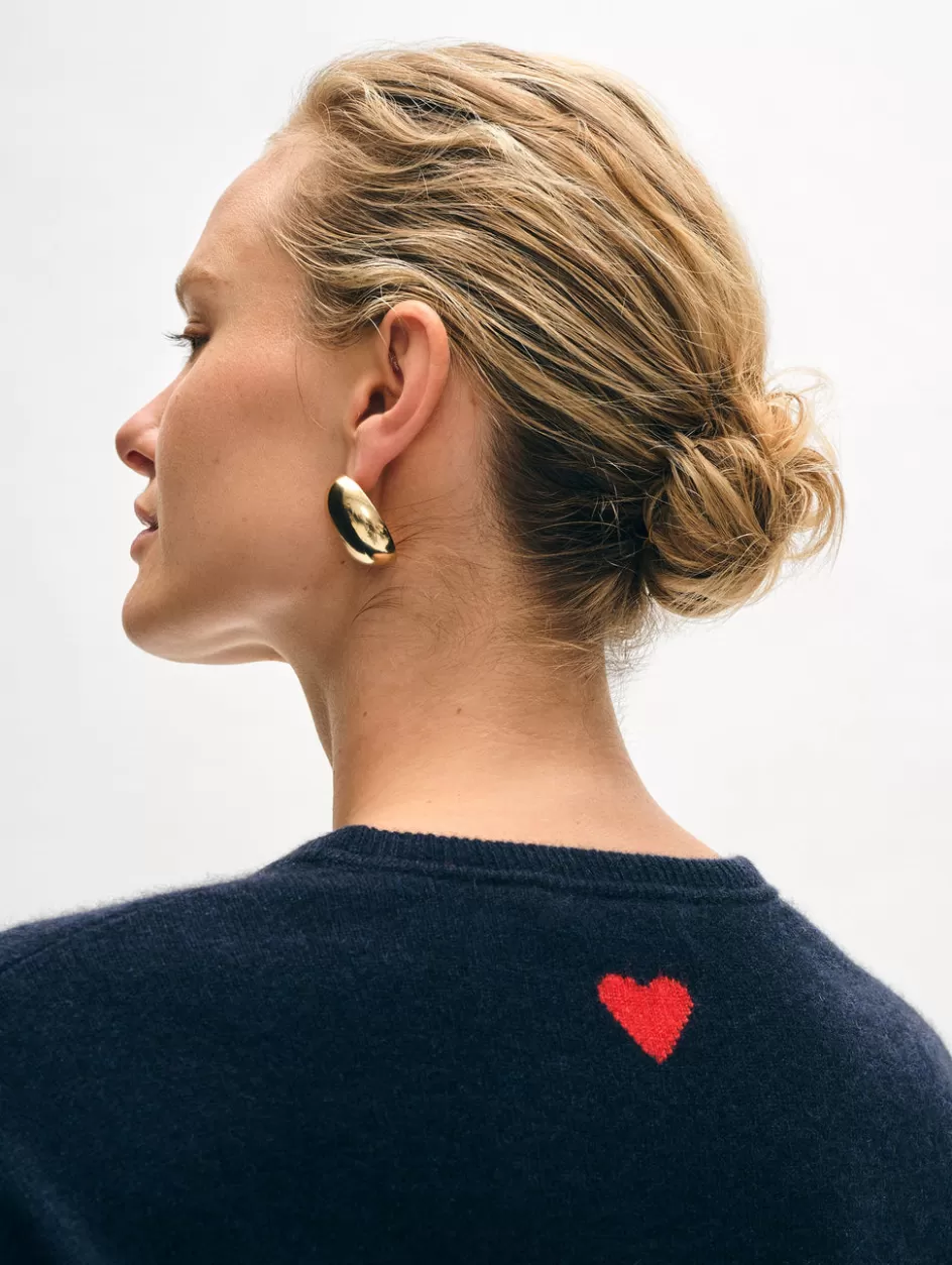 White + Warren Sweaters-cashmere heart drop shoulder sweater
