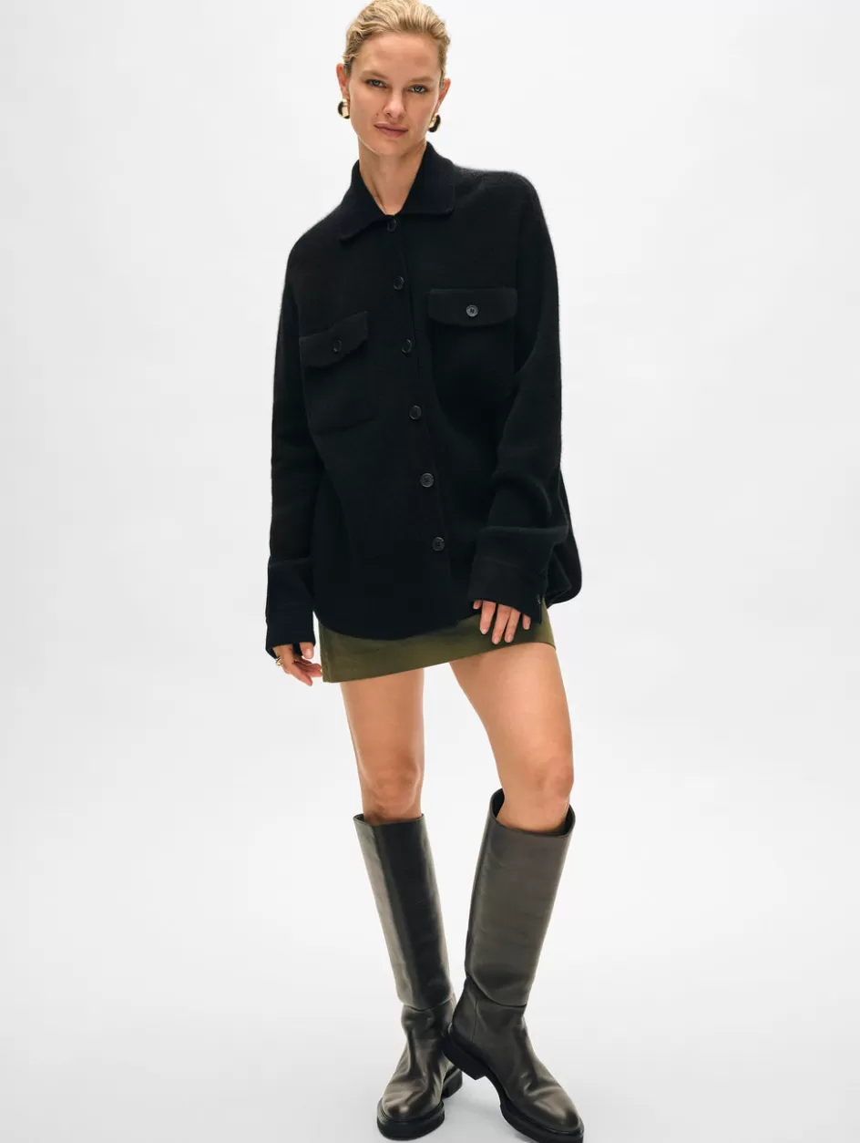 White + Warren Cardigans-cashmere luxe button down shacket