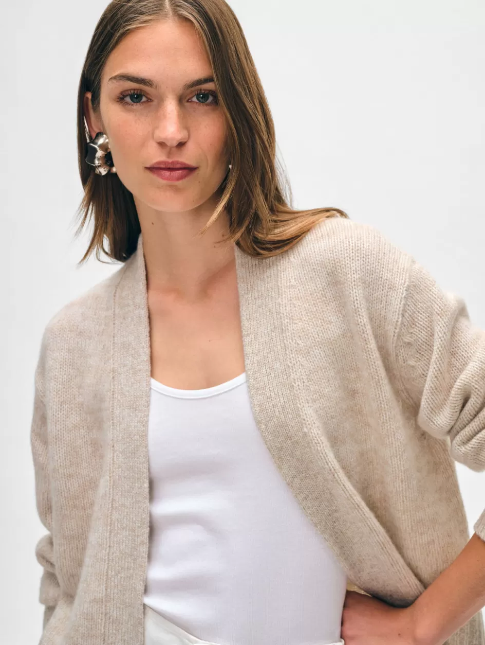 White + Warren Cardigans-cashmere marled open cardigan