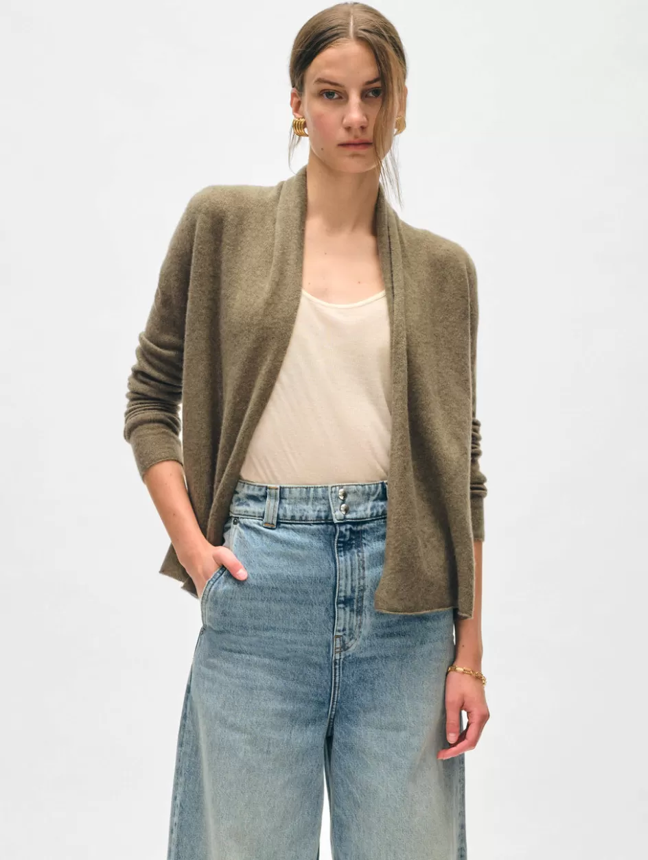 White + Warren Cardigans-cashmere mini trapeze cardigan