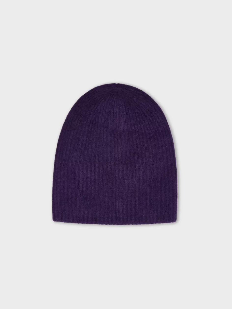 White + Warren Accessories-cashmere plush rib beanie