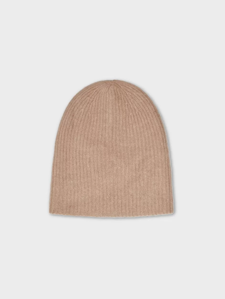 White + Warren Accessories-cashmere plush rib beanie