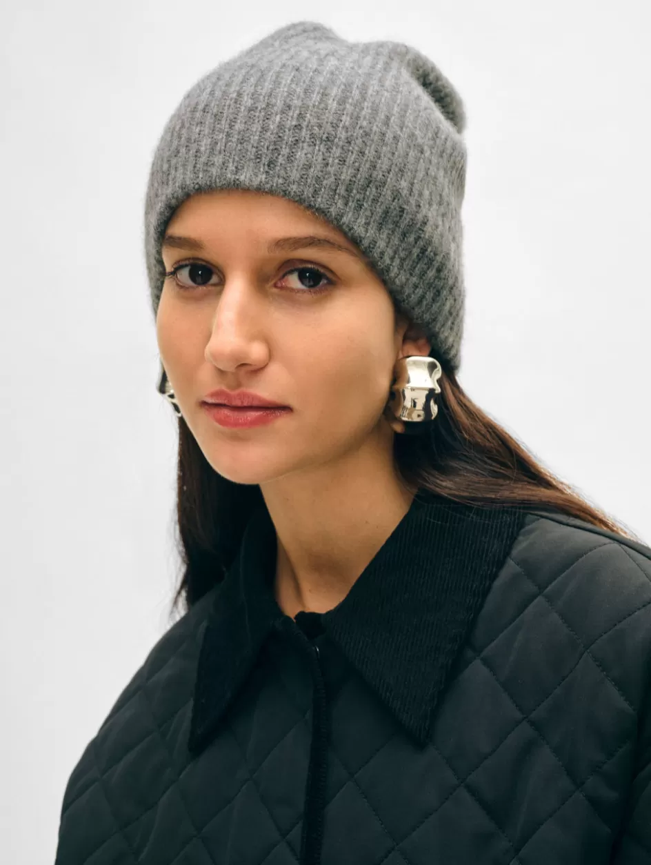 White + Warren Hats + Gloves-cashmere plush rib beanie