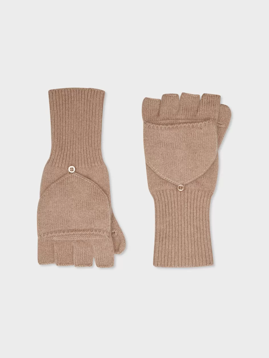 White + Warren Accessories-cashmere pop top glove