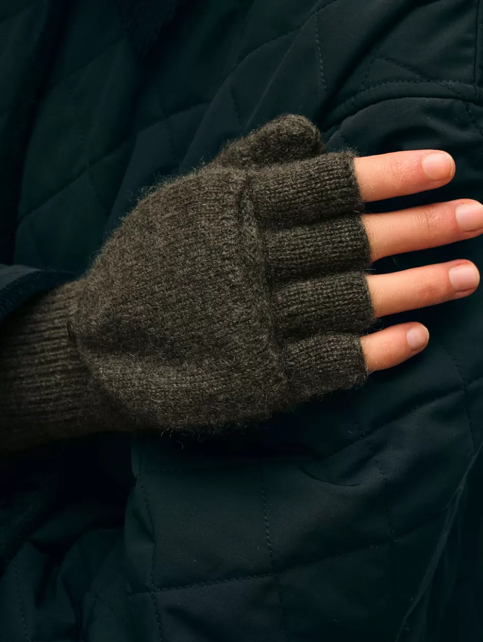 White + Warren Accessories-cashmere pop top glove