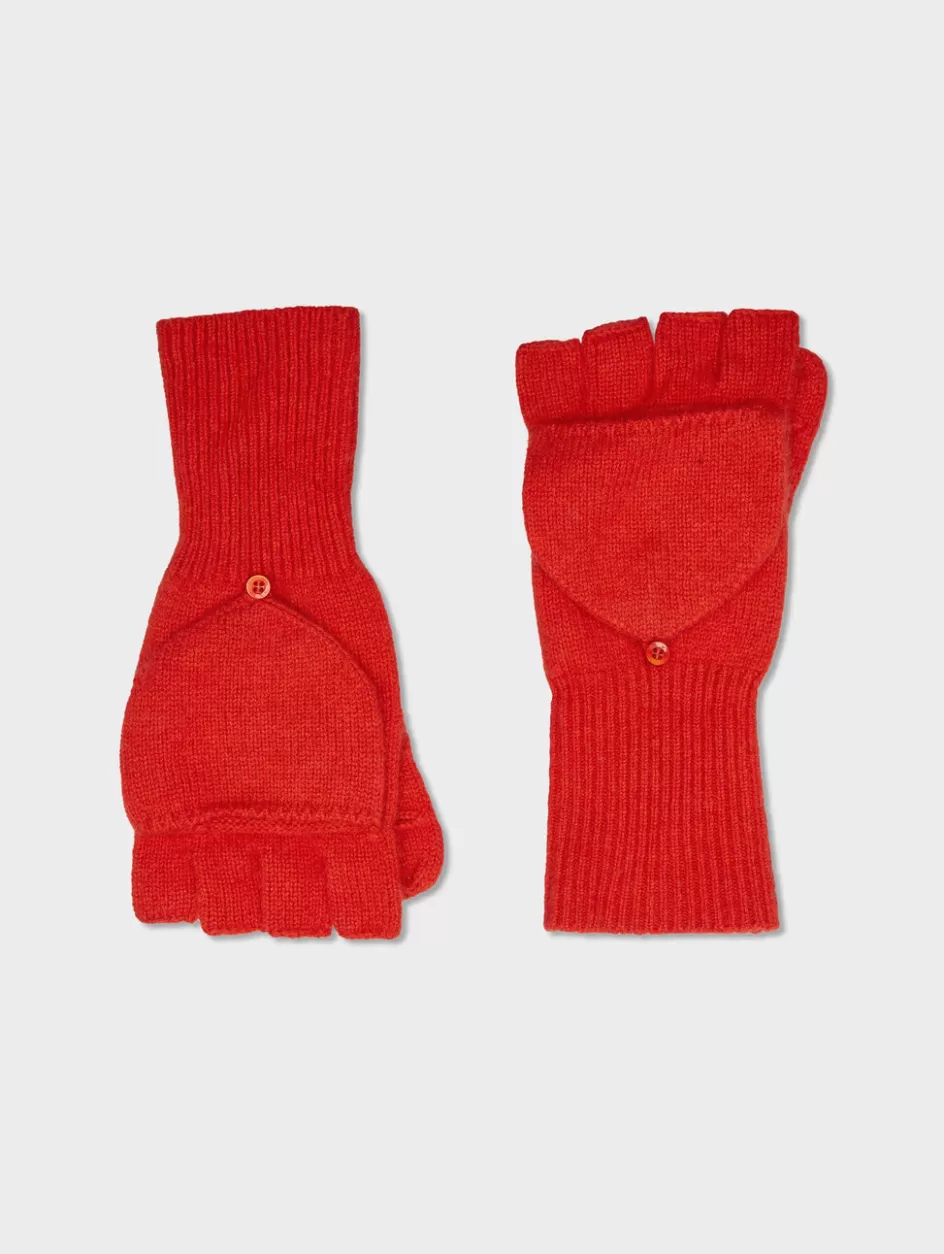 White + Warren Hats + Gloves-cashmere pop top glove