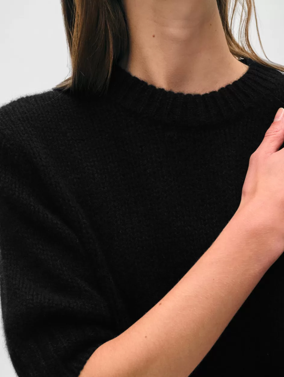 White + Warren Tops-cashmere puff sleeve crewneck