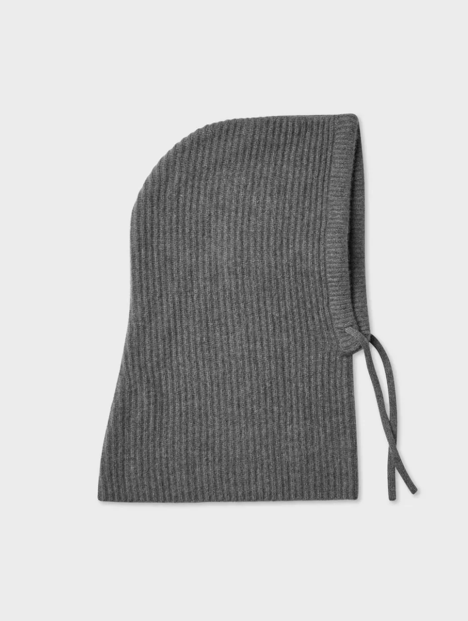White + Warren Accessories-cashmere ribbed balaclava