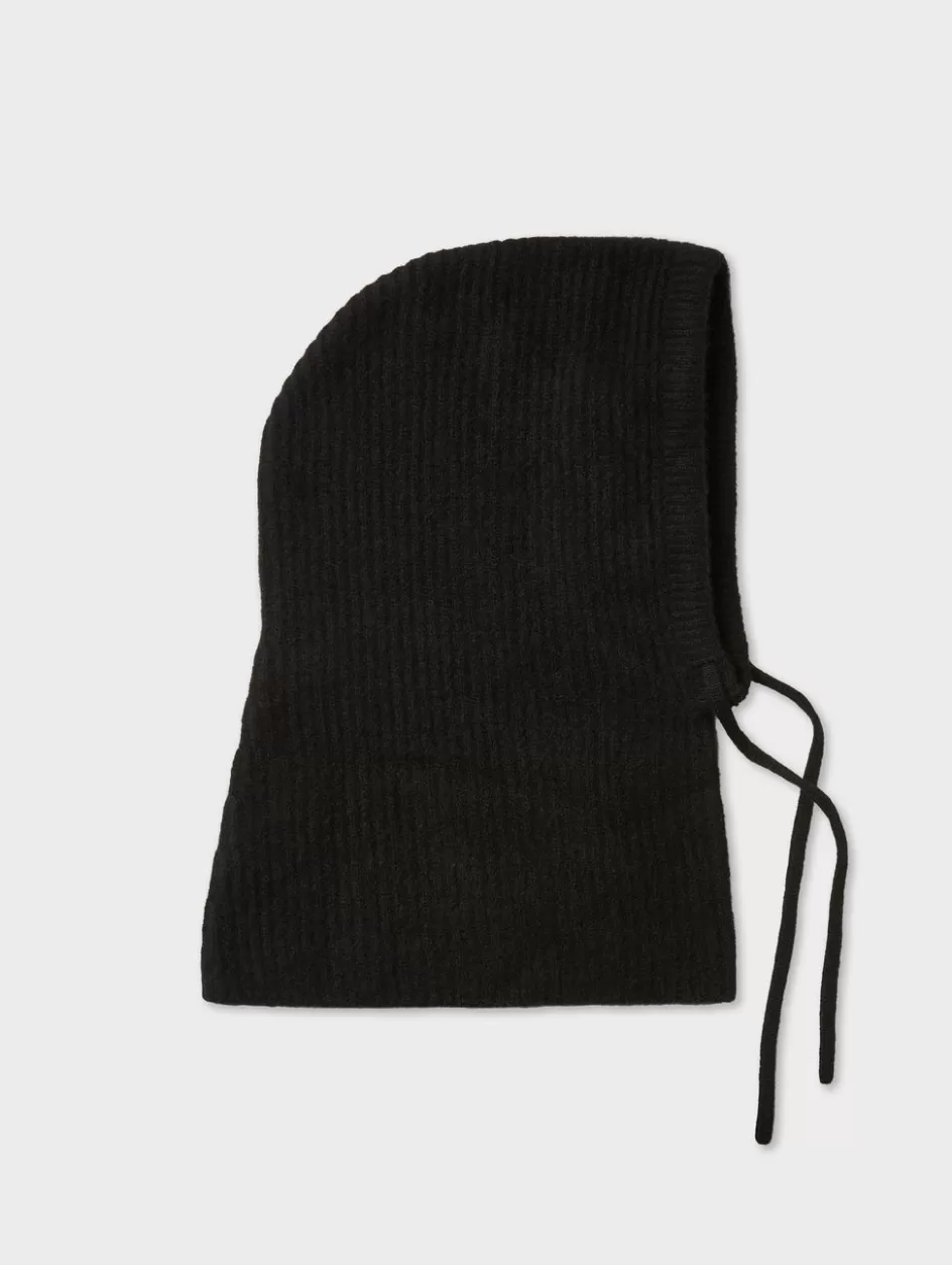 White + Warren Accessories-cashmere ribbed balaclava