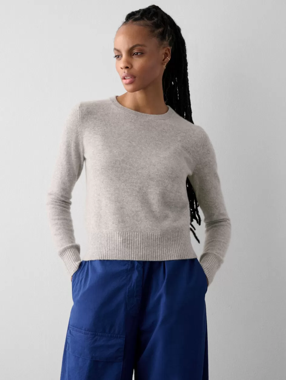 White + Warren Sweaters-cashmere shrunken crewneck