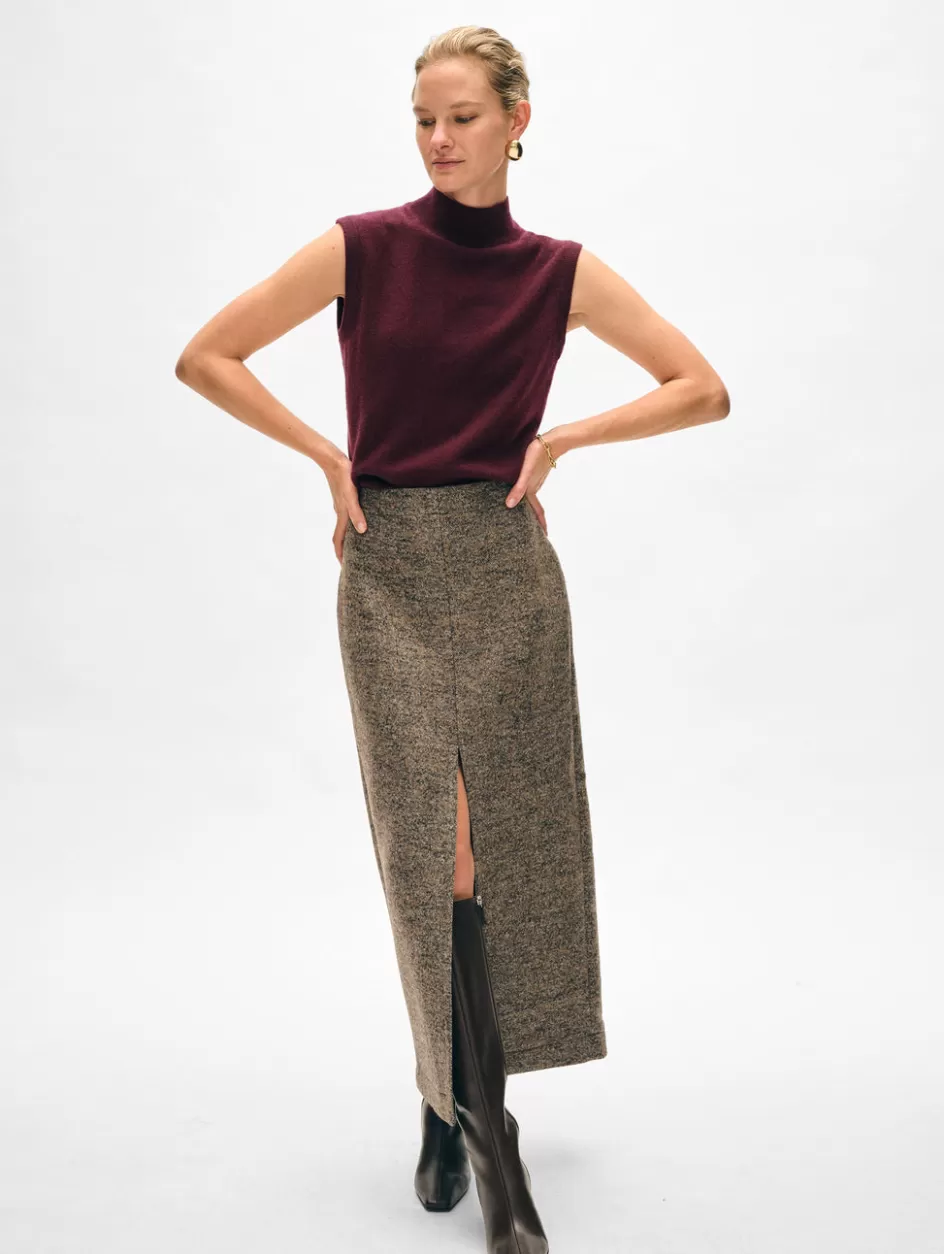 White + Warren Sweaters-cashmere sleeveless mockneck