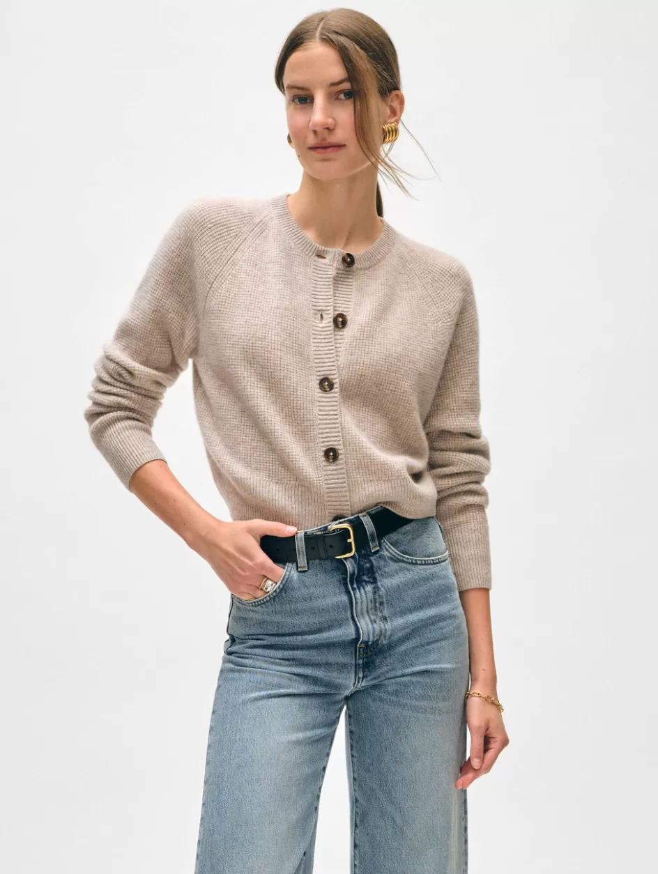 White + Warren Cardigans-cashmere waffle cardigan