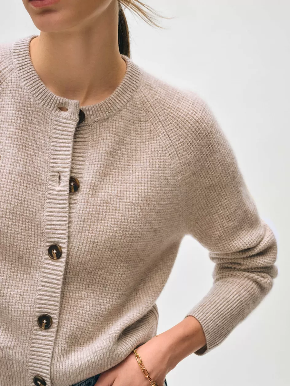 White + Warren Cardigans-cashmere waffle cardigan