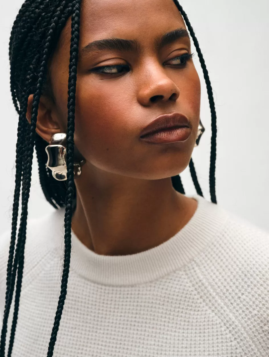 White + Warren Sweaters-cashmere waffle sweatshirt