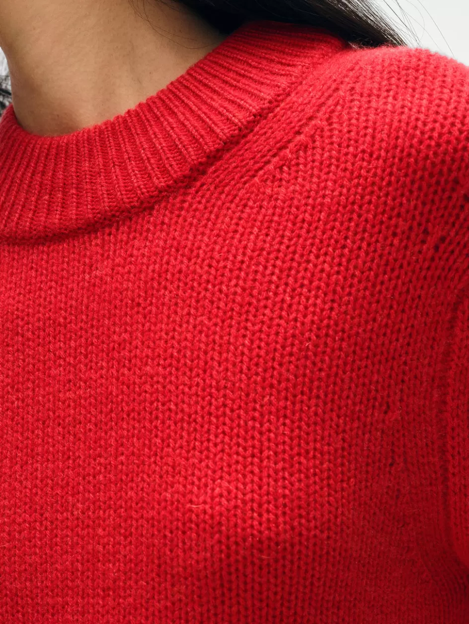 White + Warren Sweaters-cashmere wide rib trim crewneck