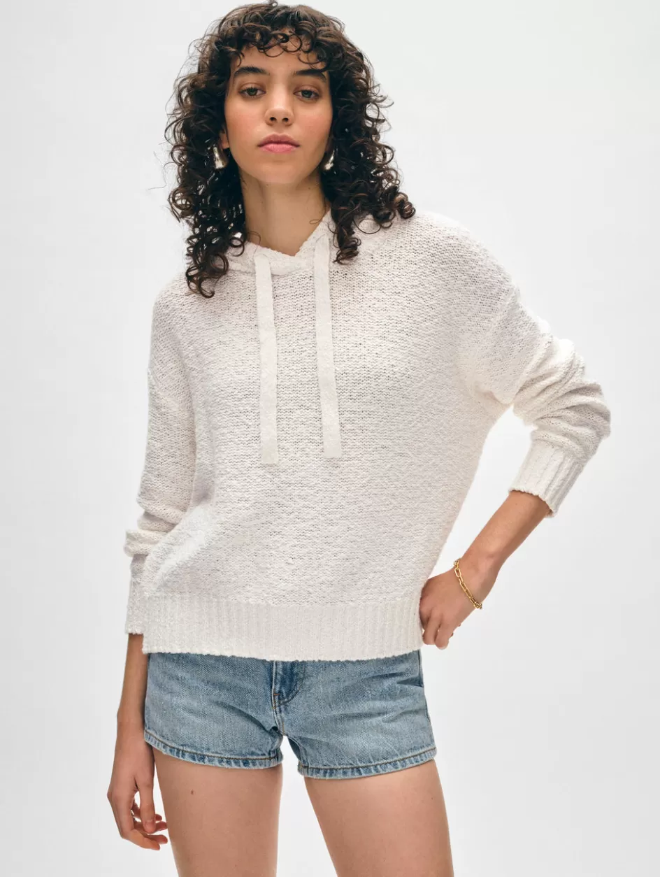 White + Warren Sweaters-cotton slub hoodie