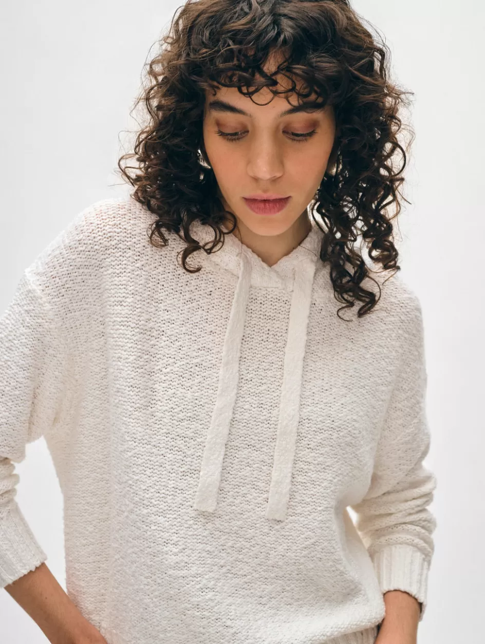 White + Warren Sweaters-cotton slub hoodie