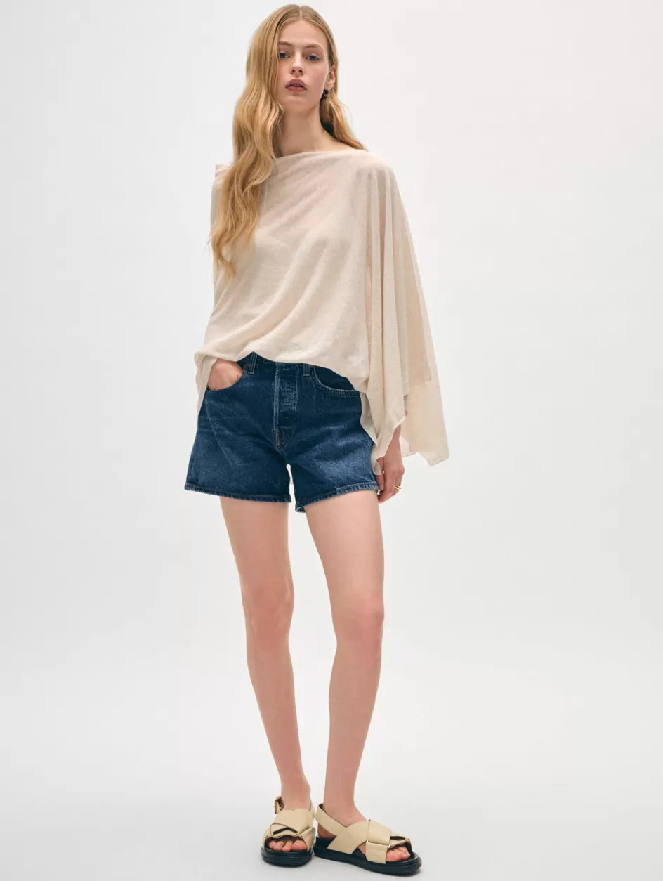 White + Warren Sweaters-linen blend two way topper