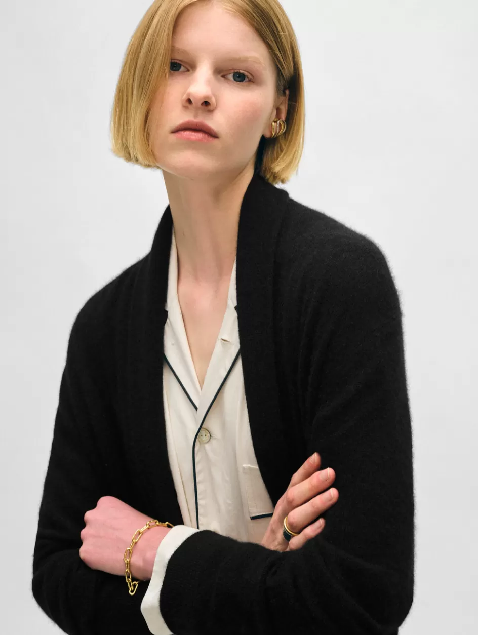 White + Warren Lounge-long cashmere robe