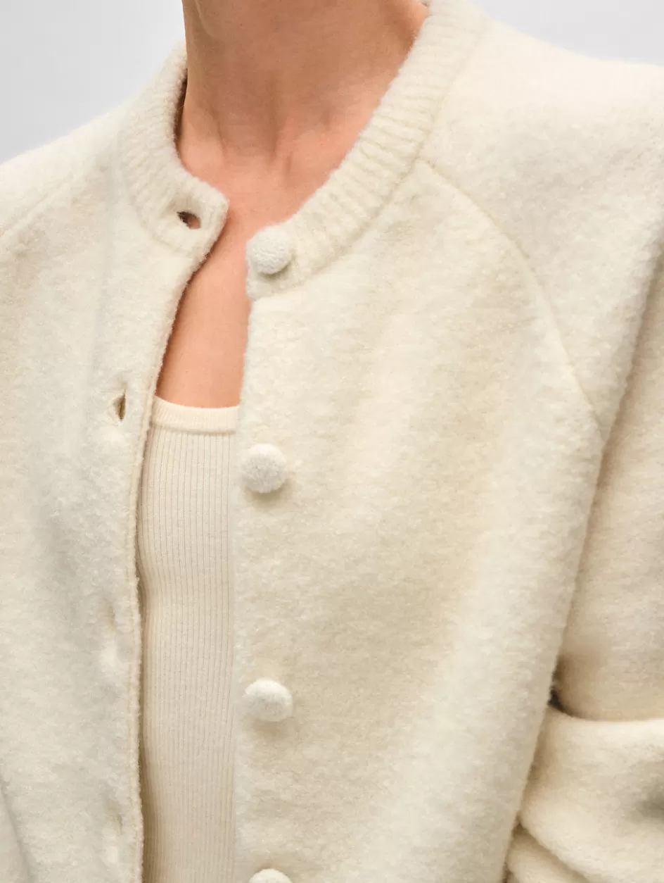 White + Warren Cardigans-merino cashmere boucle jacket