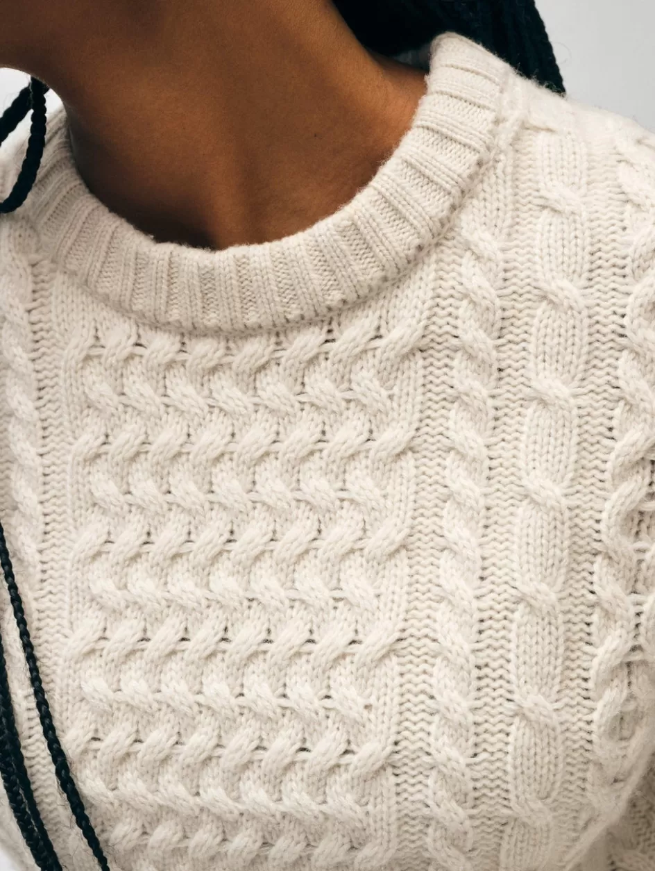 White + Warren Sweaters-merino cashmere cable crewneck