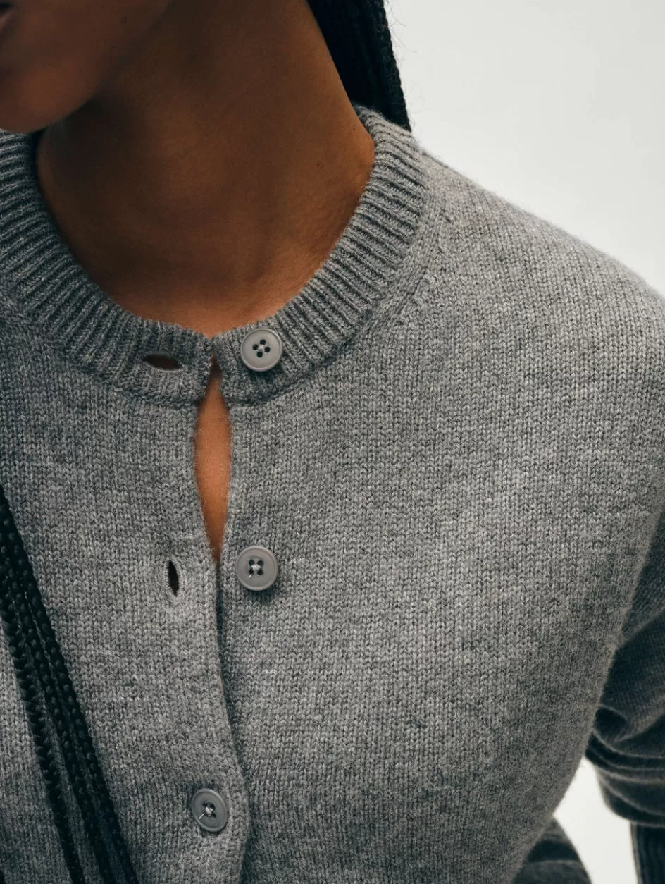 White + Warren Cardigans-merino cashmere crewneck cardigan