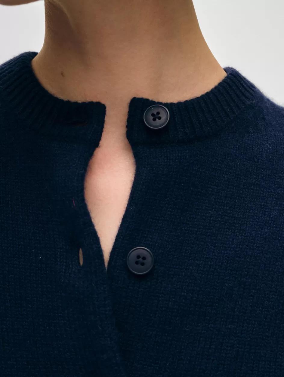 White + Warren Cardigans-merino cashmere crewneck cardigan