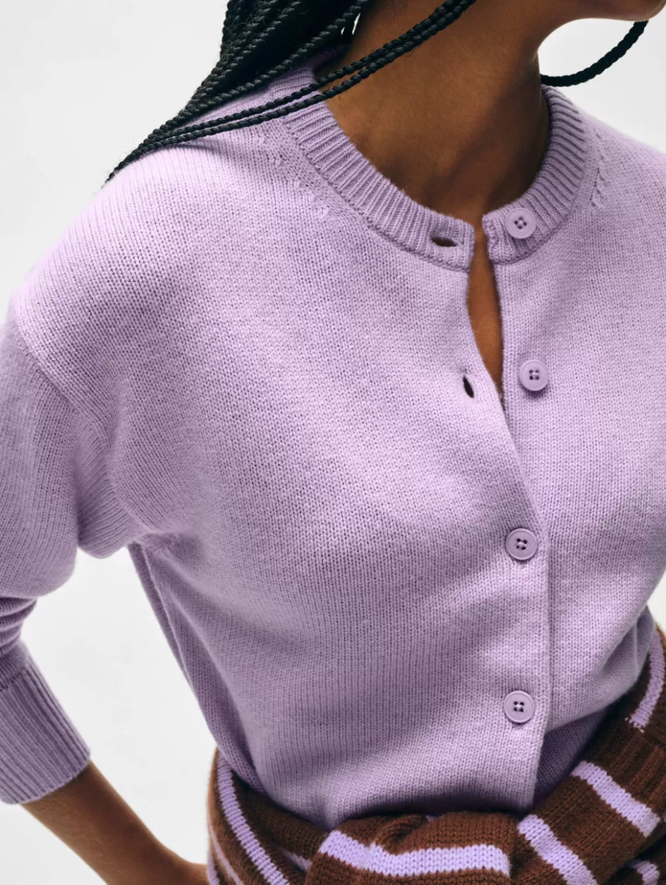 White + Warren Cardigans-merino cashmere crewneck cardigan