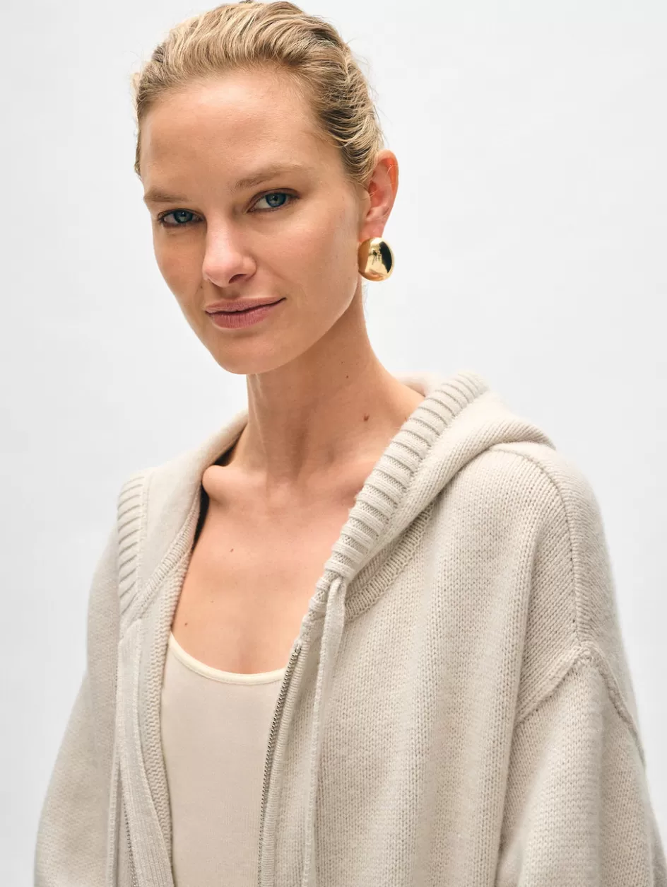 White + Warren Lounge-merino cashmere luxe boyfriend hoodie