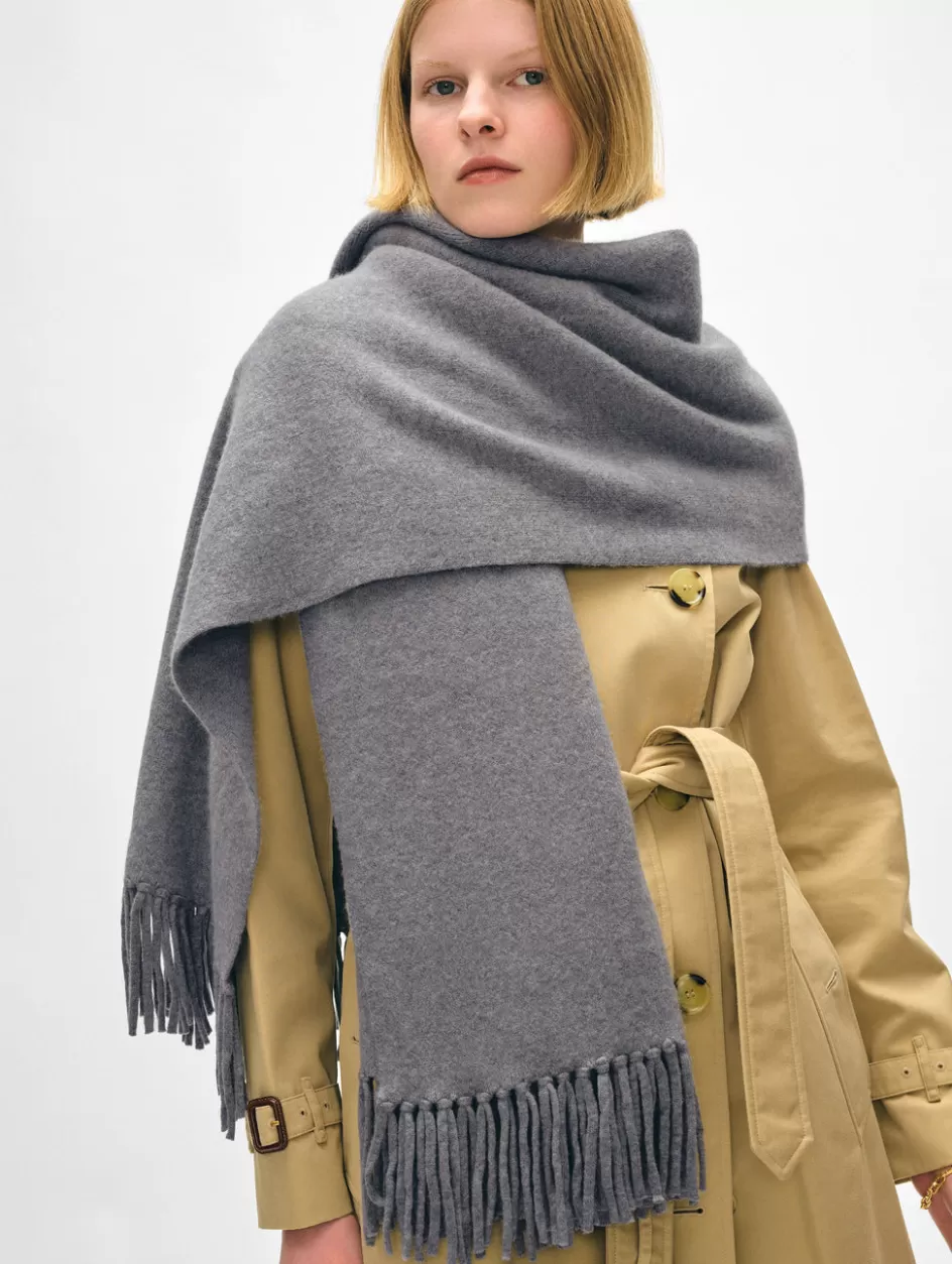 White + Warren Travel Wraps + Scarves-merino cashmere tassel scarf