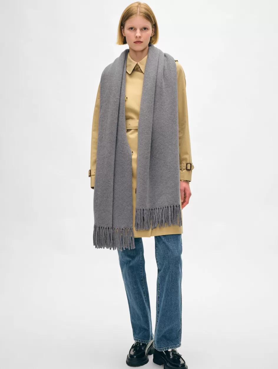 White + Warren Travel Wraps + Scarves-merino cashmere tassel scarf