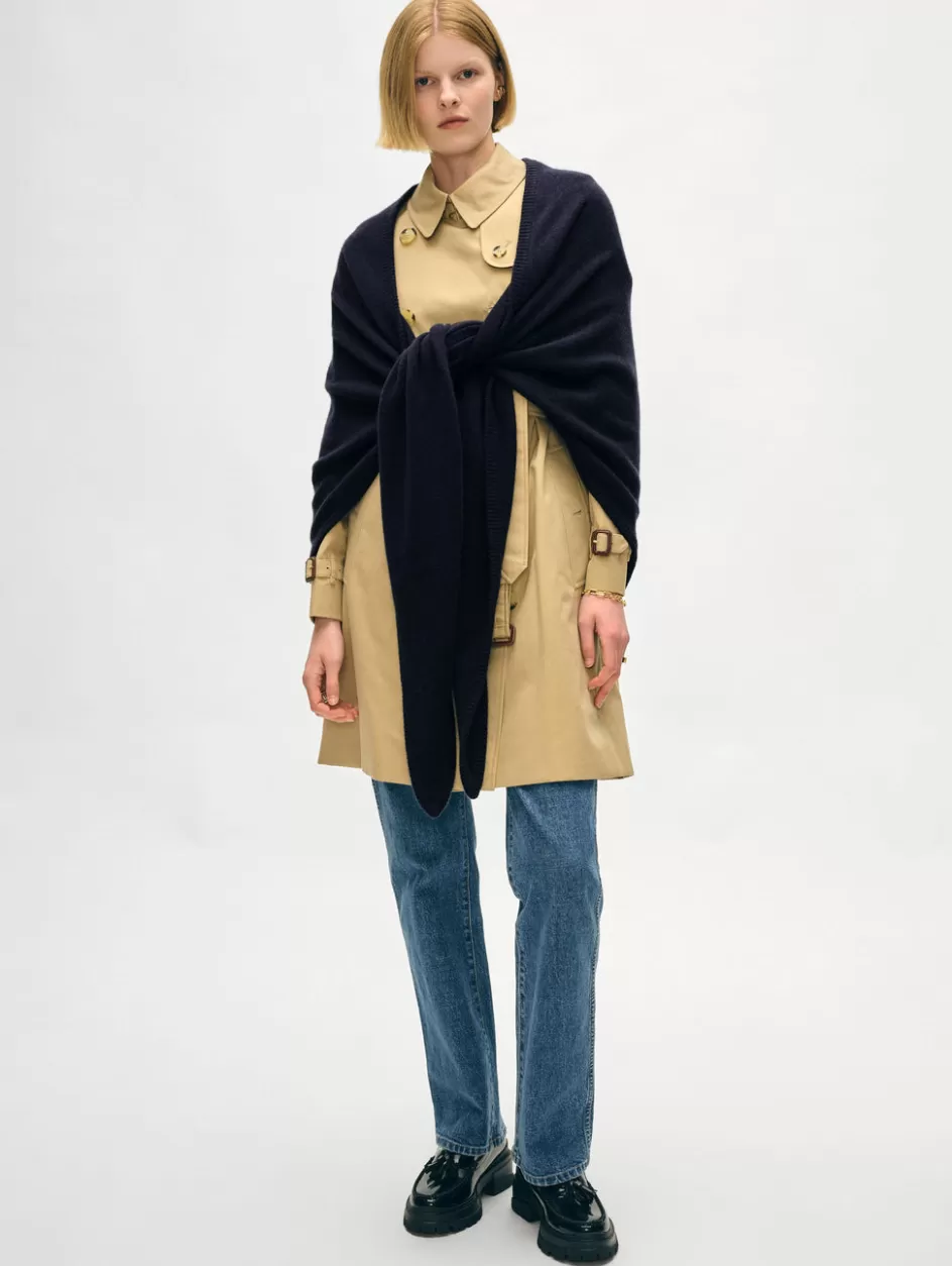 White + Warren Accessories-merino cashmere triangle scarf
