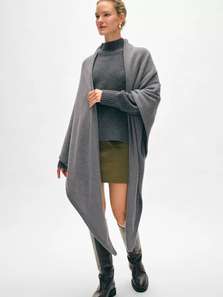 White + Warren Accessories-merino cashmere triangle scarf