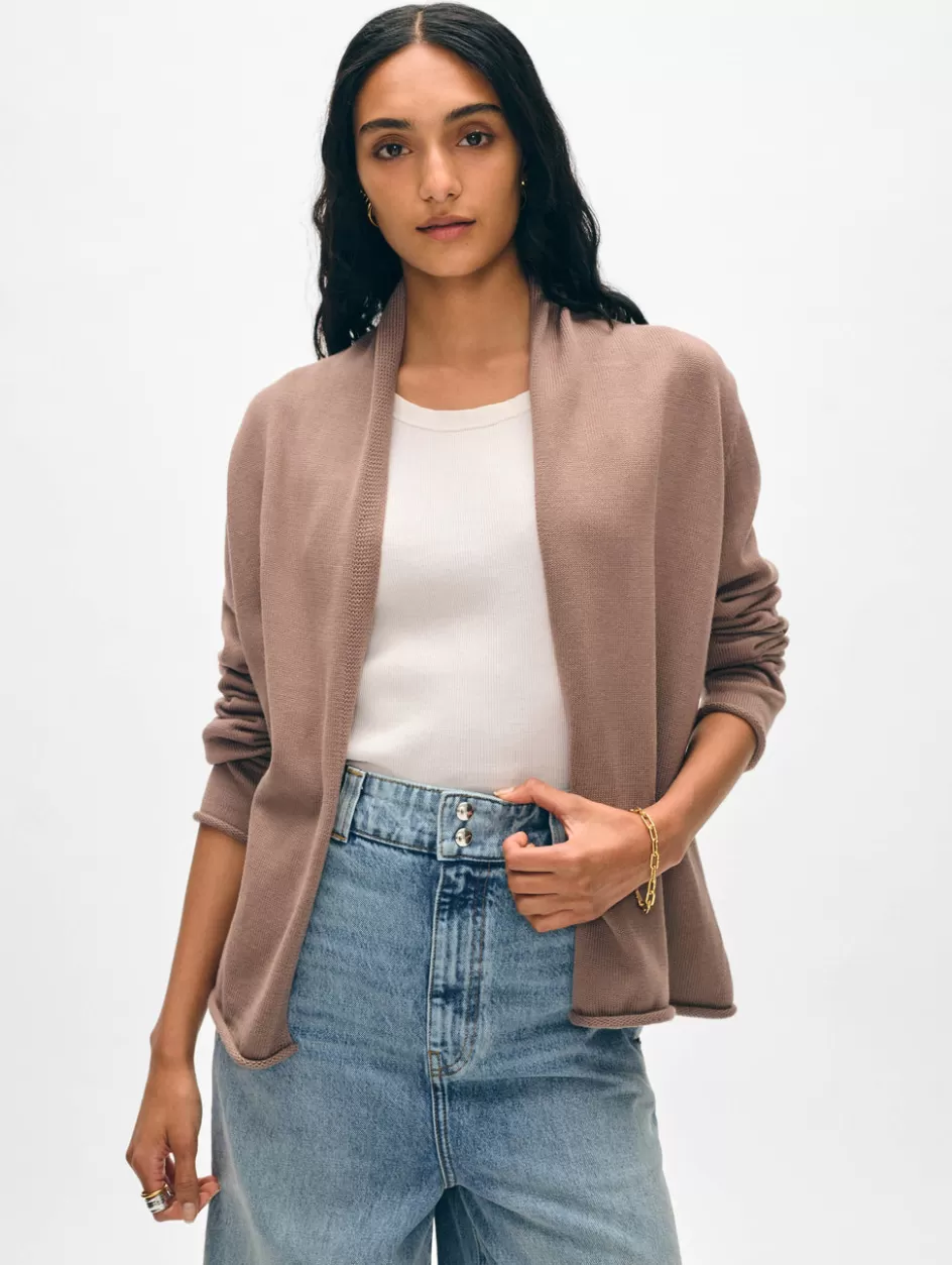 White + Warren Cardigans-organic cotton mini trapeze cardigan