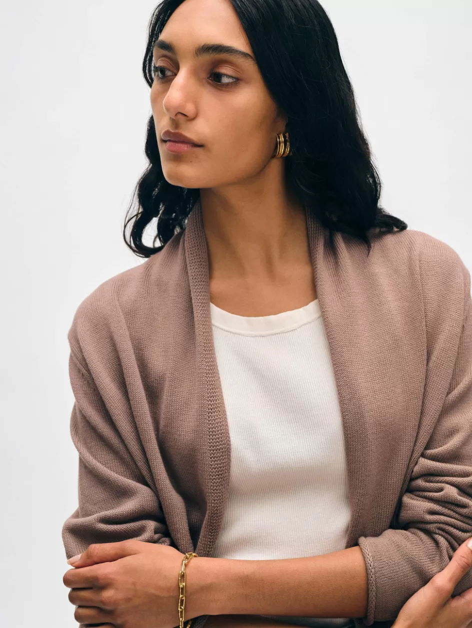 White + Warren Cardigans-organic cotton mini trapeze cardigan