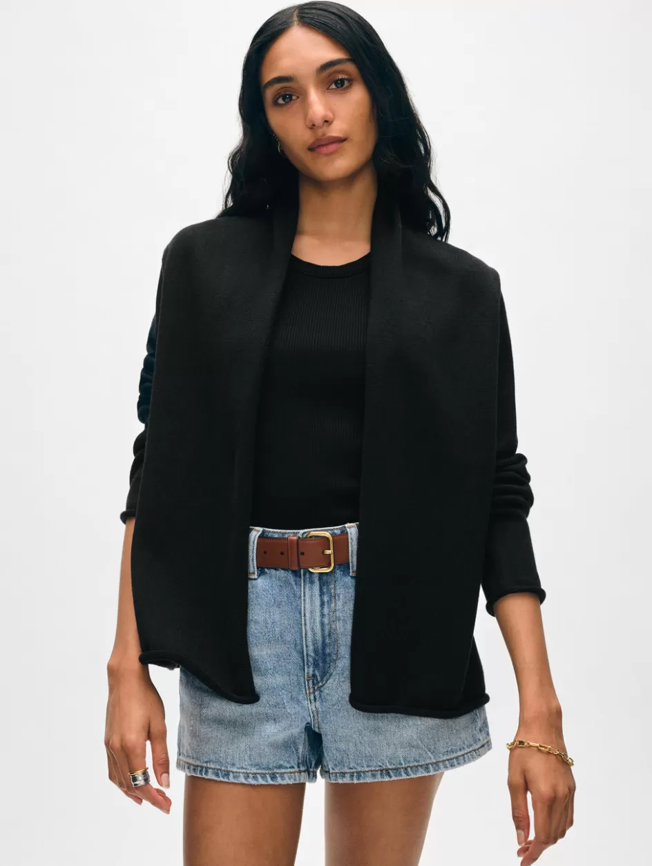 White + Warren Cardigans-organic cotton mini trapeze cardigan