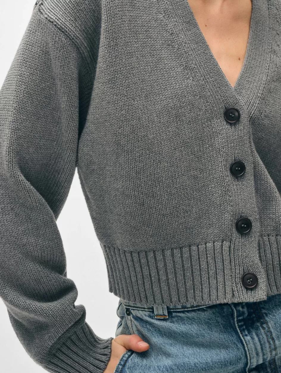 White + Warren Cardigans-organic cotton v neck cardigan